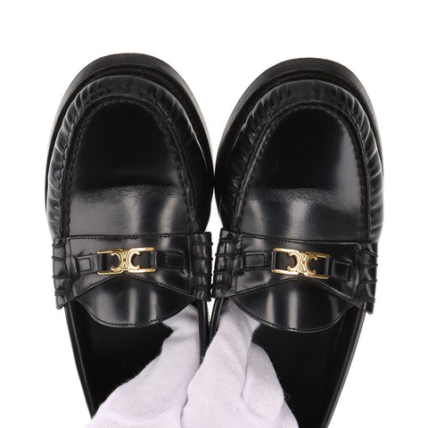 セリーヌ CELINE トリオンフ レザー Size:35 ローファー ブラック WS15880
