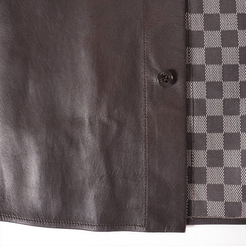 ルイ・ヴィトン LOUIS VUITTON レザー ラム ジャケット ブラウン WS15881