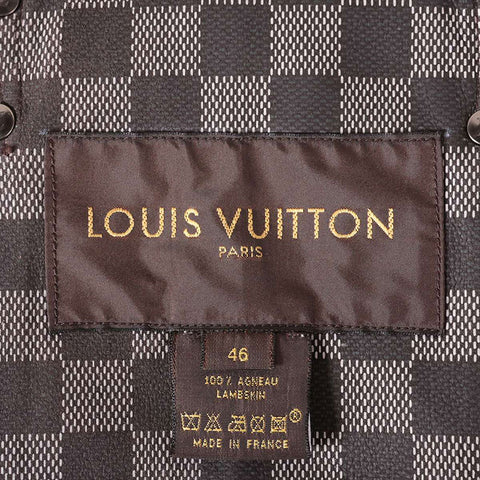ルイ・ヴィトン LOUIS VUITTON レザー ラム ジャケット ブラウン WS15881