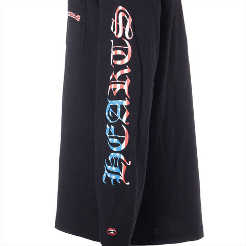 クロムハーツ CHROME HEARTS ×MATTY BOY アメリカンフラッグ Size:XL 長袖Ｔシャツ ブラック WS15883