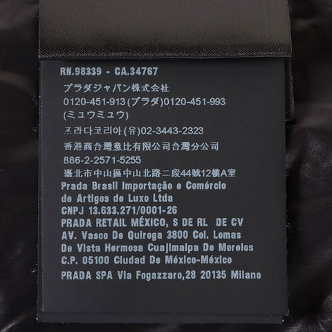 プラダ PRADA Size:S フェザー ダウン 2022AW ロゴ ジャケット ブラック WS15885