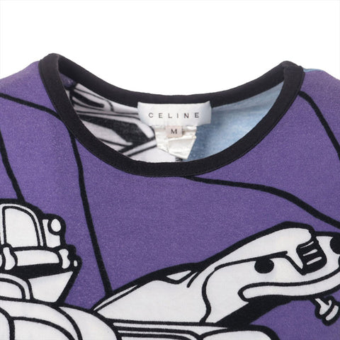 セリーヌ CELINE コットン プリント ロゴ Size:M タンクトップ マルチカラー WS15888