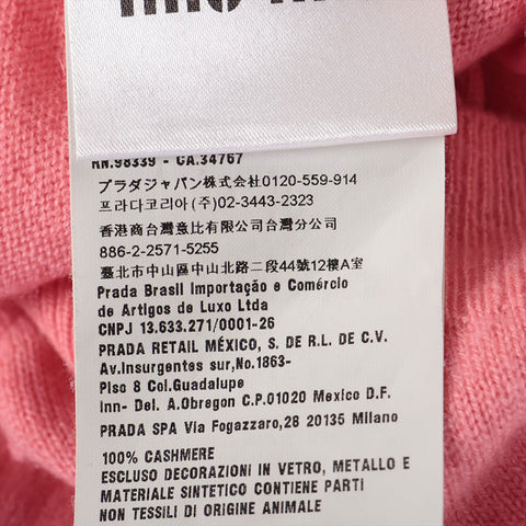 ミュウ ミュウ Miu Miu カシミア ストーン 星 Size:36 カーディガン ピンク WS15889