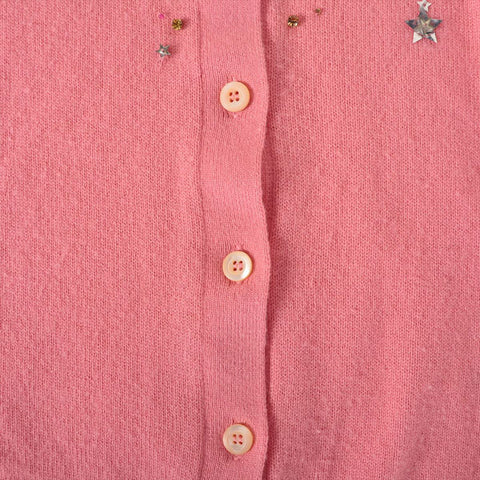 Miu Miu Cashmere Stone Star Size:36 cardigan pink WS15889