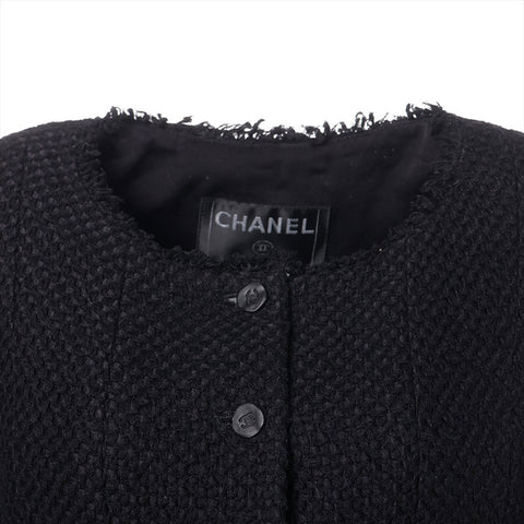 シャネル CHANEL ツイード 06P ココボタン ジャケット ブラック WS15893