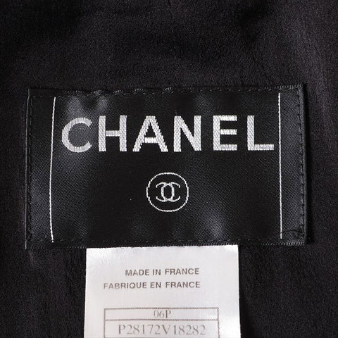 シャネル CHANEL ツイード 06P ココボタン ジャケット ブラック WS15893