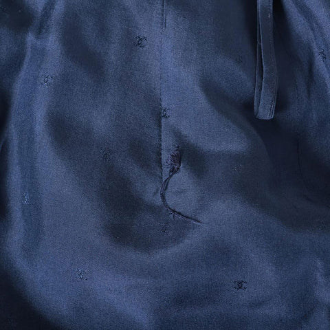 CHANEL COCO Button Clover 1990s Size:40 suit Navy WS15898