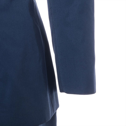 CHANEL COCO Button Clover 1990s Size:40 suit Navy WS15898
