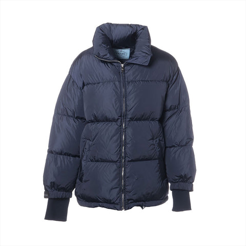 PRADA Feather 2018 Logo Down Jacket Jacket Navy WS15903