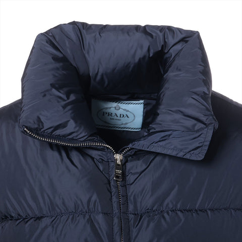 PRADA Feather 2018 Logo Down Jacket Jacket Navy WS15903
