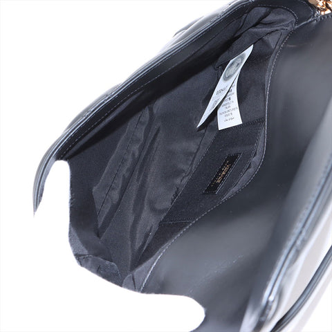ヴェルサーチ VERSACE レザー グレカ フレーム マテラッセ チェーン パデット ショルダーバッグ ブラック WS15909
