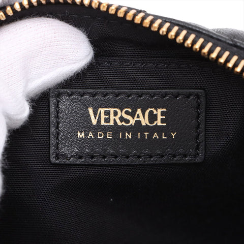 ヴェルサーチ VERSACE パデット レザー ドラム ショルダーバッグ ブラック WS15911