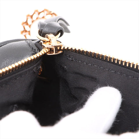 ヴェルサーチ VERSACE パデット レザー ドラム ショルダーバッグ ブラック WS15911