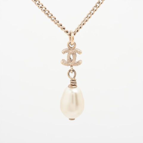 シャネル CHANEL B13S 2013年 ミニ ココマーク パール ネックレス ゴールド WS15921