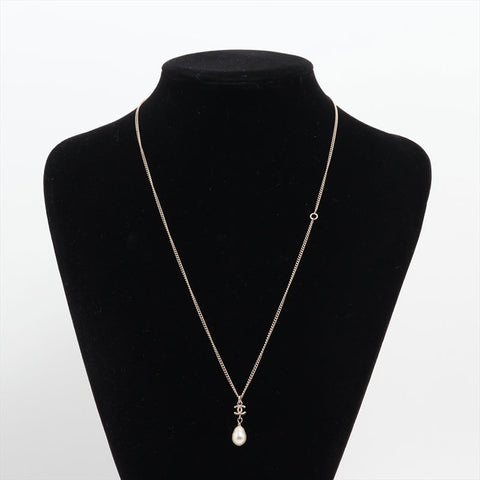シャネル CHANEL B13S 2013年 ミニ ココマーク パール ネックレス ゴールド WS15921