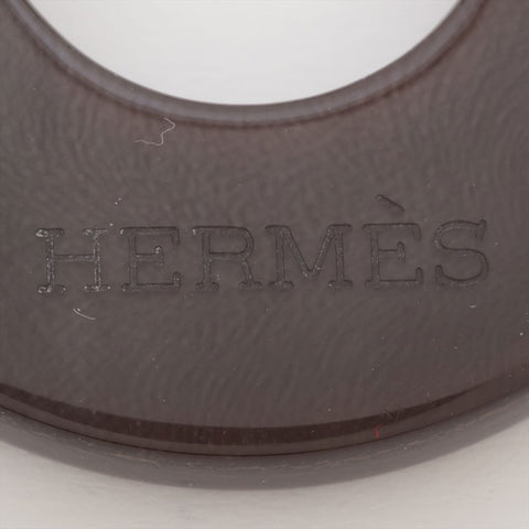 HERMES Attrage Buffalo Horn Necklace Brown WS15922