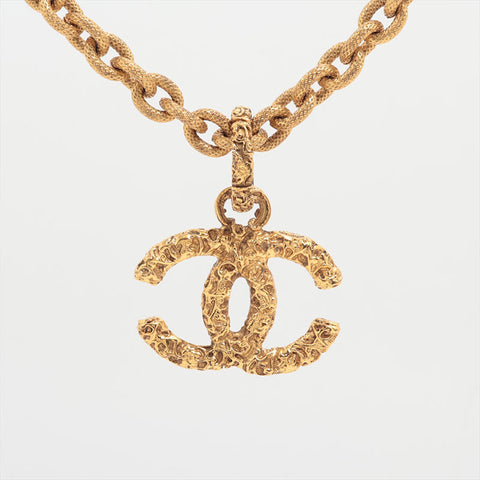 シャネル CHANEL 溶岩 ココマーク 1993 93A ネックレス ゴールド WS15923