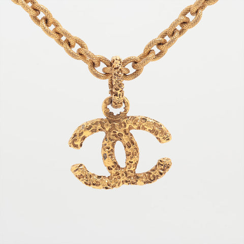 CHANEL Lava COCO Mark 1993 93A Necklace gold WS15923