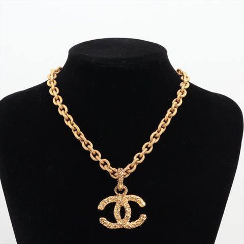 CHANEL Lava COCO Mark 1993 93A Necklace gold WS15923