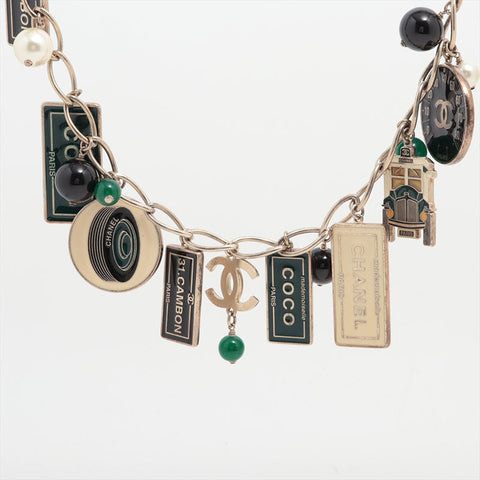 シャネル CHANEL カンボン アイコンモチーフ チャーム ココマーク 06C 2006年 ネックレス シルバー WS15924
