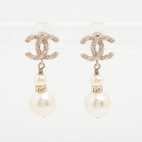 シャネル CHANEL B18B 2018 ココマーク パール ピアス ゴールド WS15936