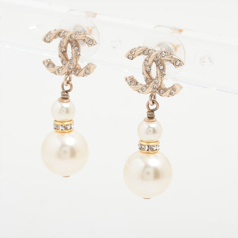 シャネル CHANEL B18B 2018 ココマーク パール ピアス ゴールド WS15936