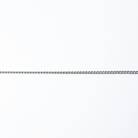 CHANEL Heart COCO Mark Rhinestone Necklace Silver WS15942