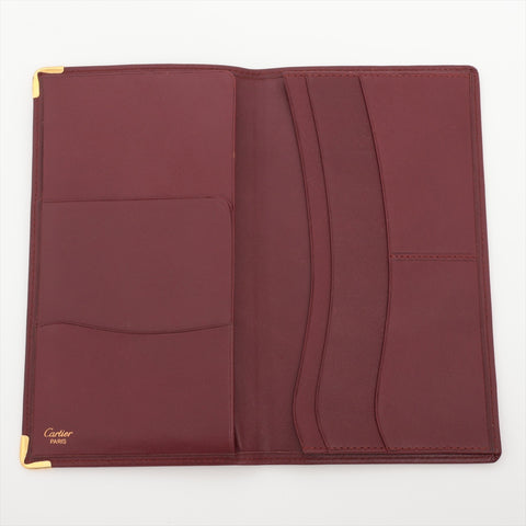 CARTIER Must de Cartier Bifold Wallet Bordeaux WS15945