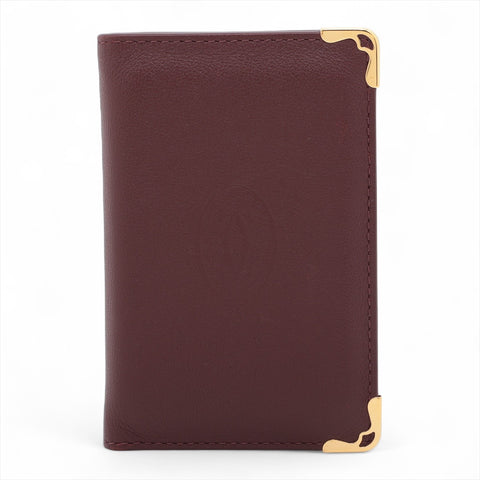 CARTIER Must de Cartier business card holder Card Case Bordeaux WS15947
