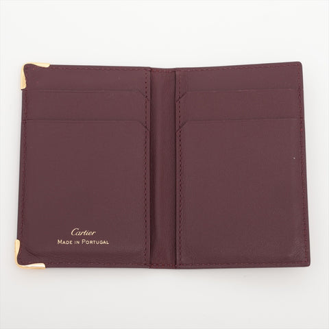 CARTIER Must de Cartier business card holder Card Case Bordeaux WS15947