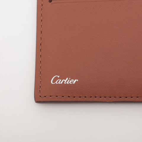 CARTIER leather Bifold Wallet Brown WS15948