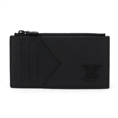 LOUIS VUITTON LV Aerogram Noir Fragment Card Case black WS15951