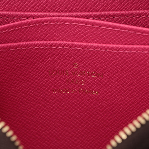 LOUIS VUITTON 2015 Monogram Zip Around Purse Illustre Travel Compact Coin case Brown WS15952