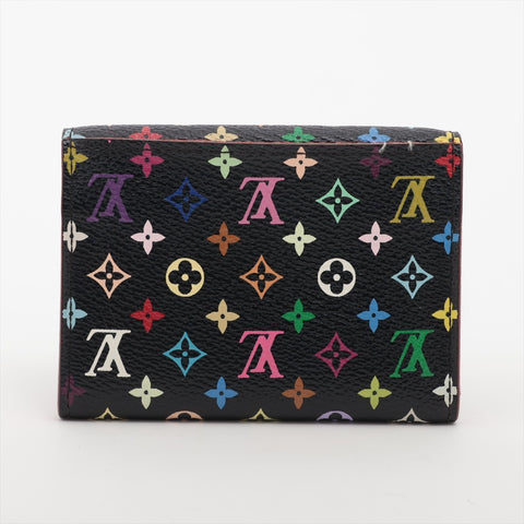 LOUIS VUITTON 2009 Monogram Multicolor Envelope Coin case Noir WS15958