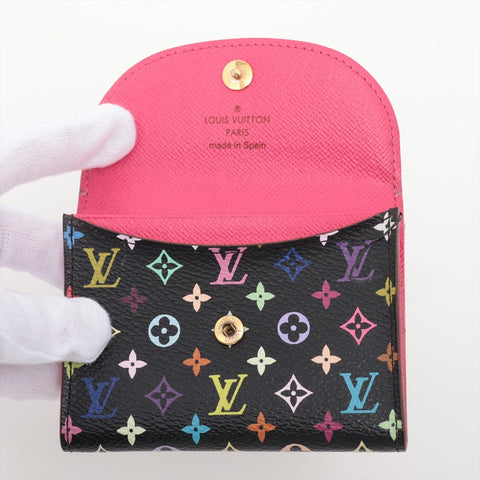 LOUIS VUITTON 2009 Monogram Multicolor Envelope Coin case Noir WS15958
