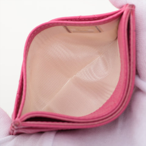 CHANEL No. 21 2015-2016 Caviar Matelasse COCO Mark Card Case pink WS15963
