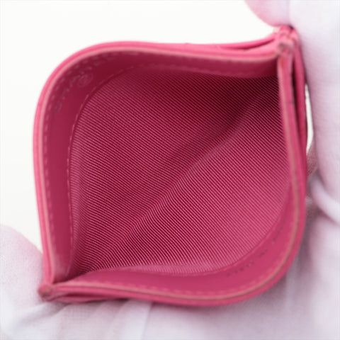 CHANEL No. 21 2015-2016 Caviar Matelasse COCO Mark Card Case pink WS15963