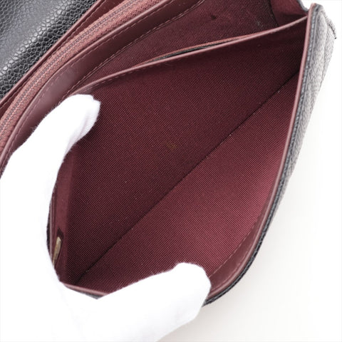 CHANEL No. 22 2016-2017 Caviar Skin Matelasse Flap Purse black WS15966