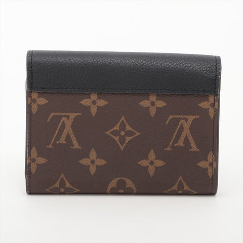 LOUIS VUITTON 2020 Monogram Portefeuille Pallas Compact Tri-fold wallet black WS15971
