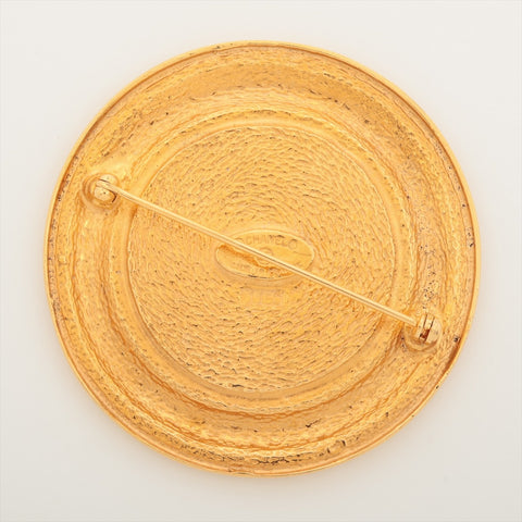 CHANEL Round Cambon Brooch gold WS15979