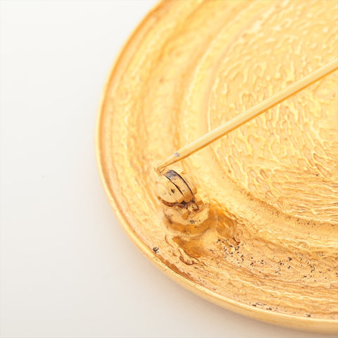 CHANEL Round Cambon Brooch gold WS15979