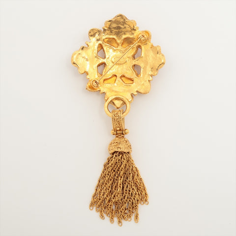 CHANEL Gripoa Fringe 94A 1994 Brooch gold WS15980