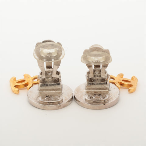 CHANEL Medallion COCO Mark 97A 1997 Earring Silver WS15981