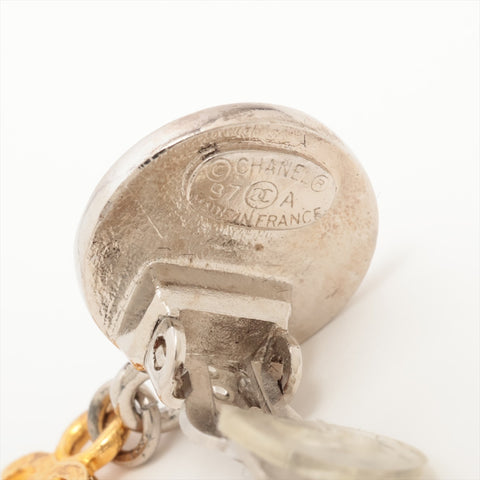 CHANEL Medallion COCO Mark 97A 1997 Earring Silver WS15981