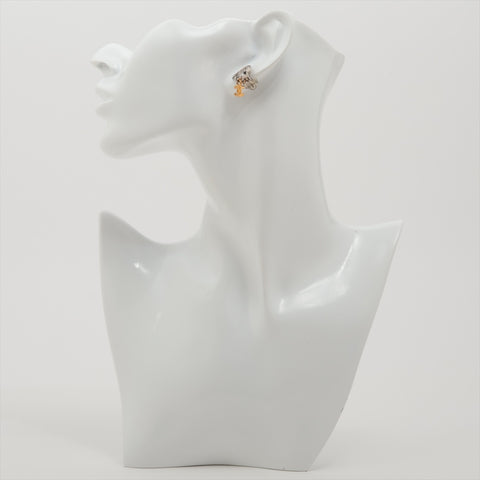 CHANEL Medallion COCO Mark 97A 1997 Earring Silver WS15981