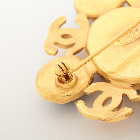 CHANEL COCO Mark Stone 95A 1995 Brooch blue WS15983