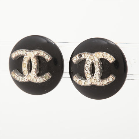 CHANEL COCO Mark Rhinestone 96A 1996 Earring black WS15984