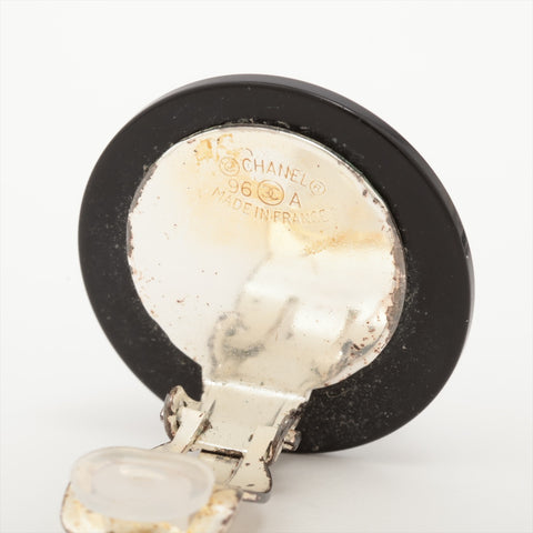 CHANEL COCO Mark Rhinestone 96A 1996 Earring black WS15984