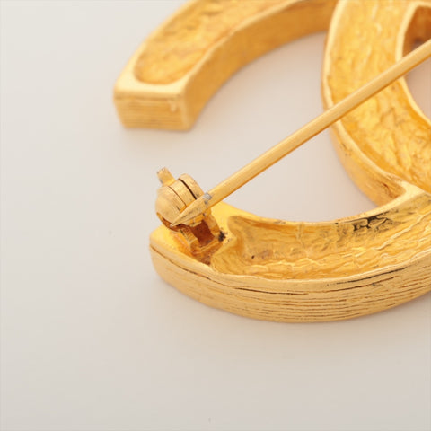 CHANEL COCO Mark rhinestone Brooch gold WS15986