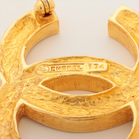 CHANEL COCO Mark rhinestone Brooch gold WS15986